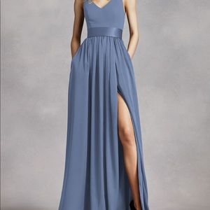 V Neck Halter Gown BY VERA WANG @ David’s Bridal
